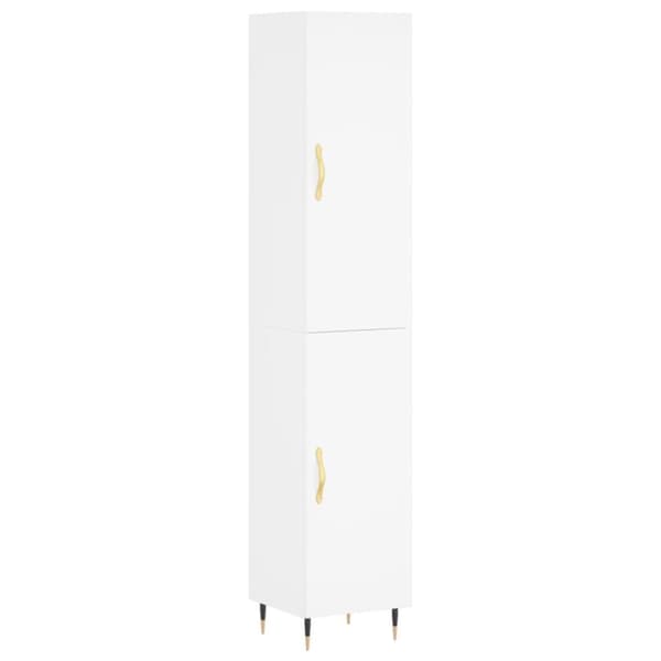 vidaXL skab 34,5x34x180 cm konstrueret træ hvid