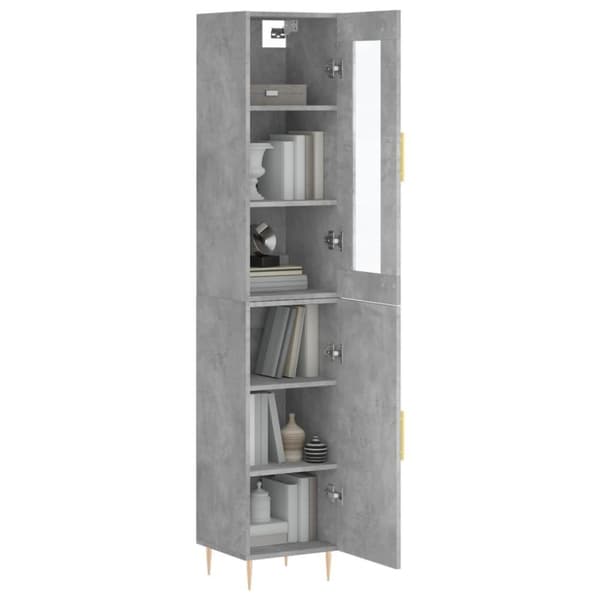 vidaXL skab 34,5x34x180 cm konstrueret træ betongrå