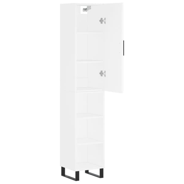 vidaXL skab 34,5x34x180 cm konstrueret træ hvid
