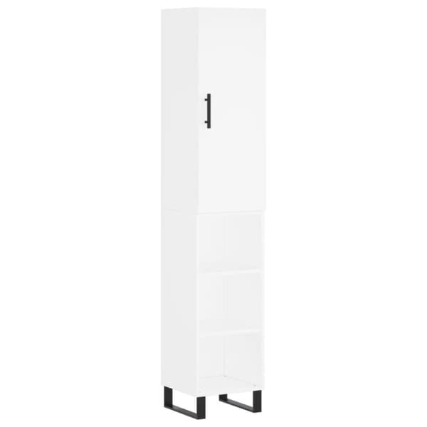 vidaXL skab 34,5x34x180 cm konstrueret træ hvid