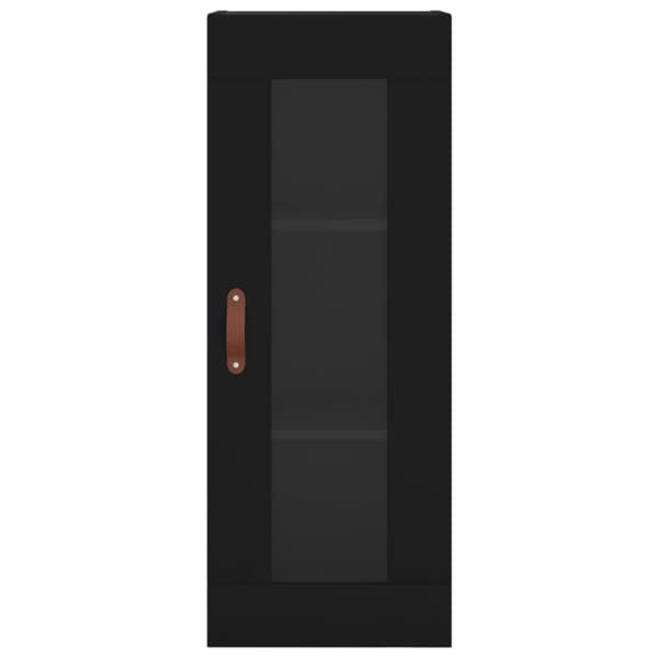 vidaXL Highboard svart 34,5x34x180 cm konstruert tre