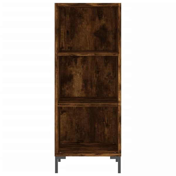vidaXL Highboard røkt eik 34,5x34x180 cm konstruert tre