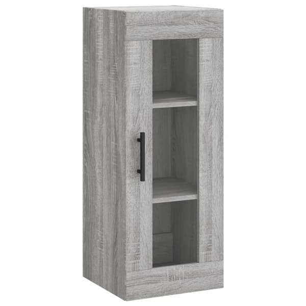 vidaXL højskab 34,5x34x180 cm konstrueret træ grå sonoma-eg