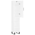 Miniatyrbilde 3 av 11: vidaXL Highboard høyglans hvit 34,5x34x180 cm konstruert tre