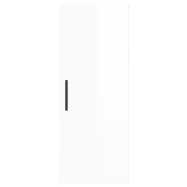 vidaXL Highboard høyglans hvit 34,5x34x180 cm konstruert tre