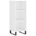 Miniatyrbilde 6 av 11: vidaXL Highboard høyglans hvit 34,5x34x180 cm konstruert tre