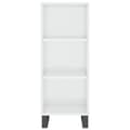 Miniatyrbilde 7 av 11: vidaXL Highboard høyglans hvit 34,5x34x180 cm konstruert tre