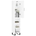 Miniatyrbilde 2 av 11: vidaXL Highboard høyglans hvit 34,5x34x180 cm konstruert tre