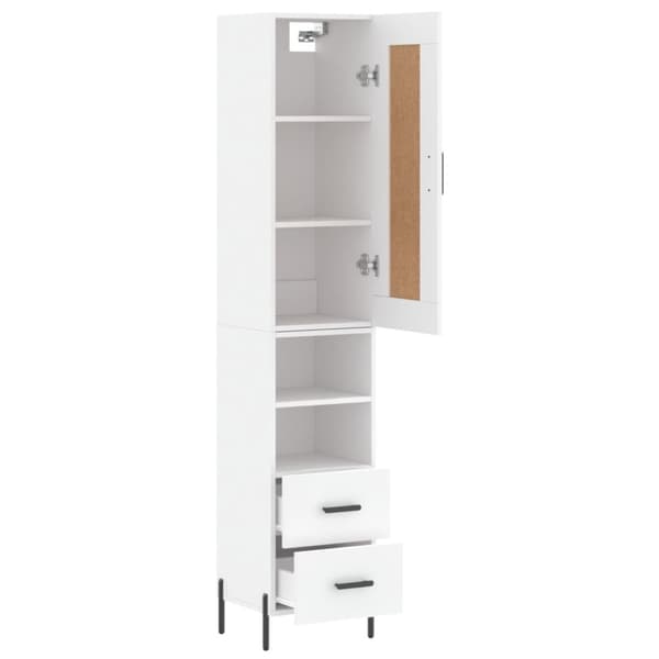 vidaXL skab 34,5x34x180 cm konstrueret træ hvid