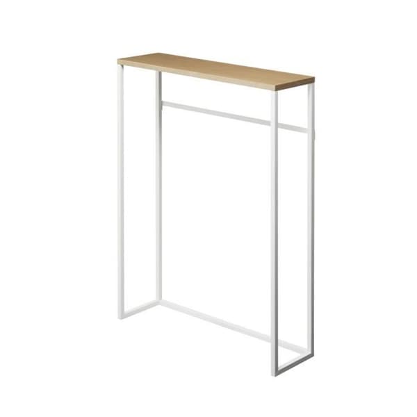 Entrékonsol i metall och trä - CALICOSY - L60 cm - Låda(r) - Vit