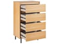 Miniatyrbilde 6 av 10: Kommode Lyst tre Svarte metallben 60 x 40 x 104 cm 4 skuffer Oppbevaring Minimalistisk Moderne