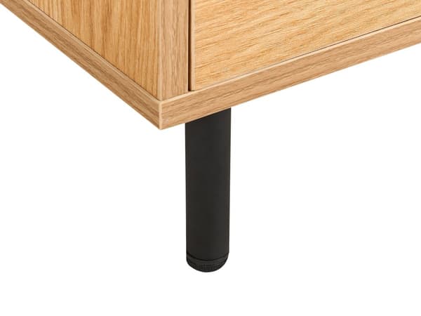 Kommode Lyst tre Svarte metallben 60 x 40 x 104 cm 4 skuffer Oppbevaring Minimalistisk Moderne