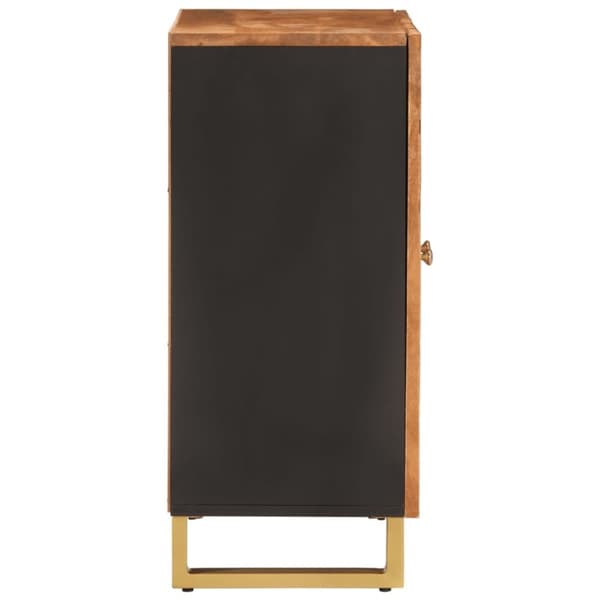 vidaXL Skänk brun och svart 60x33,5x75 cm massivt mangoträ