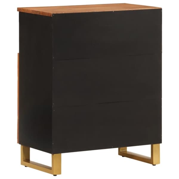 vidaXL TV-benk brun og svart 60x33,5x75 cm heltre mango