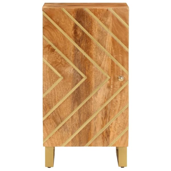 vidaXL kommode 40x33,5x75 cm massivt mangotræ brun og sort