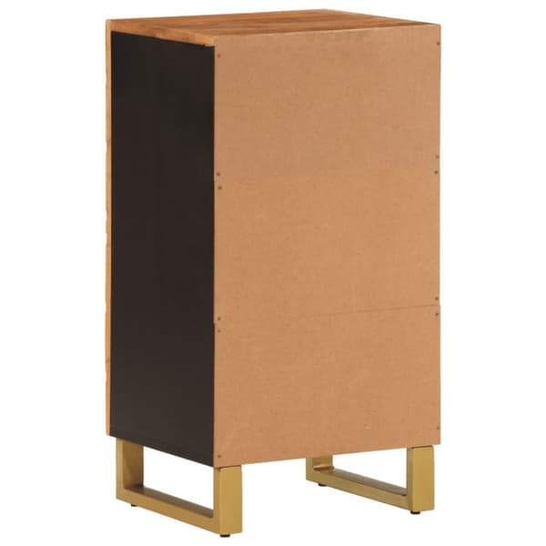 vidaXL kommode 40x33,5x75 cm massivt mangotræ brun og sort