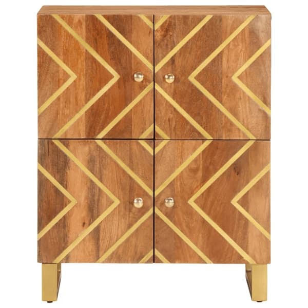 vidaXL TV-benk brun og svart 60x33,5x75 cm heltre mango