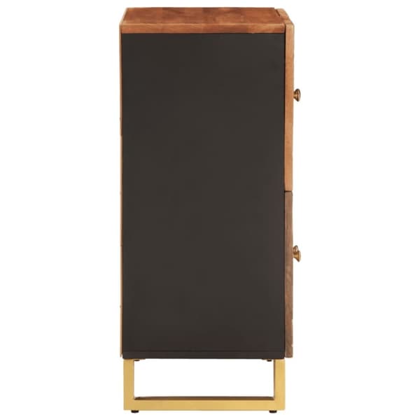 vidaXL TV-benk brun og svart 60x33,5x75 cm heltre mango