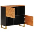Miniatyrbilde 3 av 11: vidaXL TV-benk brun og svart 80x33,5x75 cm heltre mango