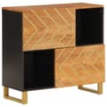 Miniatyrbilde 1 av 11: vidaXL TV-benk brun og svart 80x33,5x75 cm heltre mango