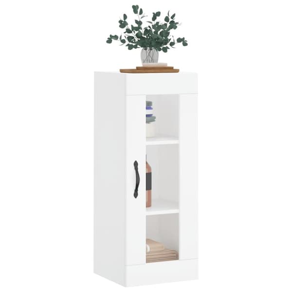 vidaXL Väggskåp vit 34,5x34x90 cm