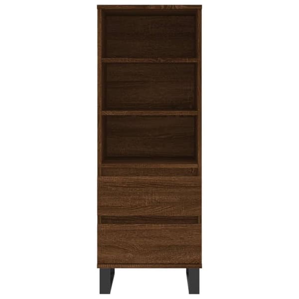 vidaXL skab 40x36x110 cm konstrueret træ brun egetræsfarve