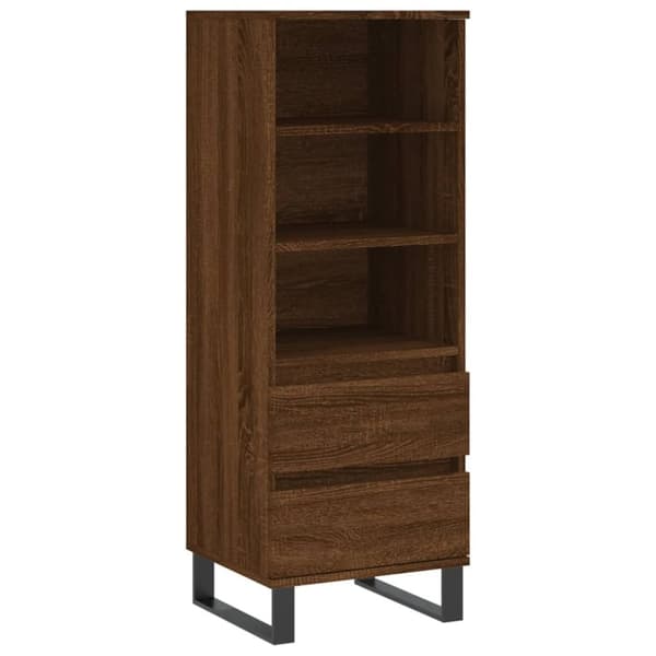 vidaXL skab 40x36x110 cm konstrueret træ brun egetræsfarve