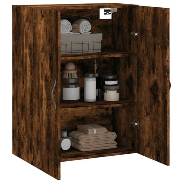 vidaXL vægskab 69,5x34x90 cm konstrueret træ røget sonoma-eg