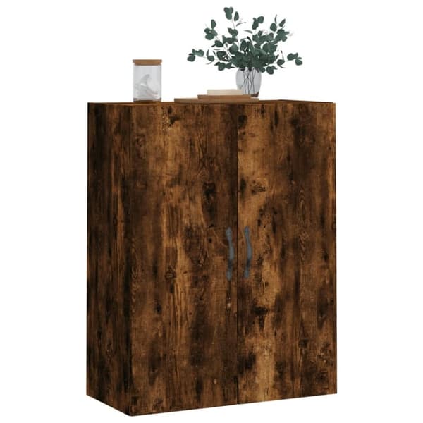 vidaXL Veggskap røkt eik 69,5x34x90 cm konstruert tre