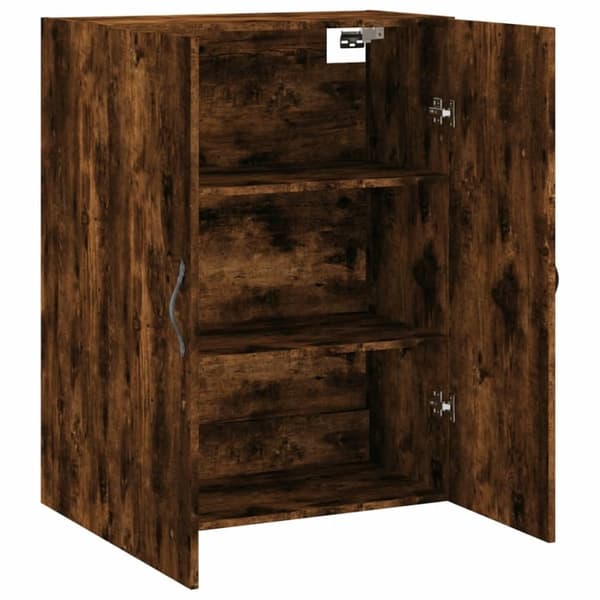 vidaXL Veggskap røkt eik 69,5x34x90 cm konstruert tre