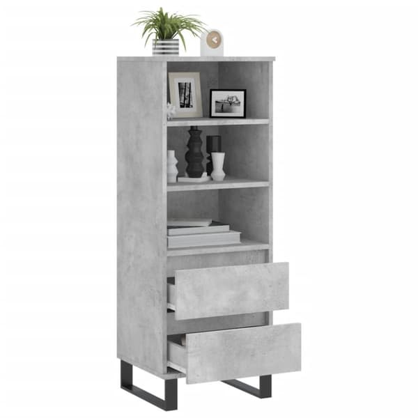 vidaXL skab 40x36x110 cm konstrueret træ betongrå