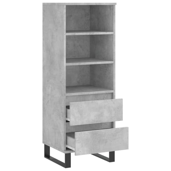 vidaXL skab 40x36x110 cm konstrueret træ betongrå