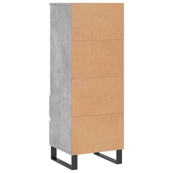 vidaXL skab 40x36x110 cm konstrueret træ betongrå
