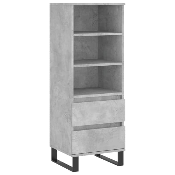 vidaXL skab 40x36x110 cm konstrueret træ betongrå