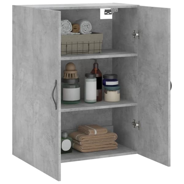 vidaXL Väggskåp betonggrå 69,5x34x90 cm konstruerat trä