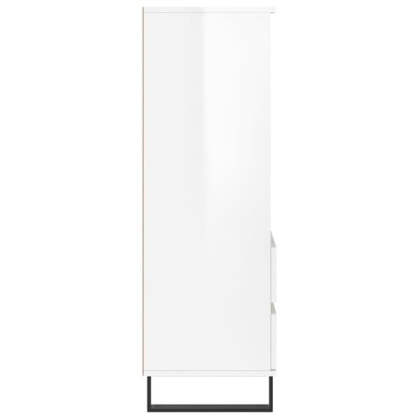 vidaXL højskab 40x36x110 cm konstrueret træ hvid højglans