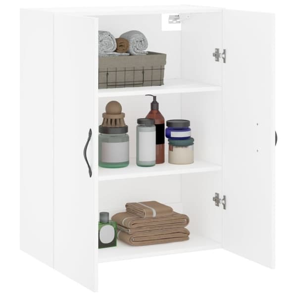 vidaXL vægskab 69,5x34x90 cm konstrueret træ hvid