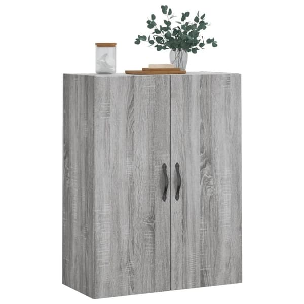 vidaXL vægskab 69,5x34x90 cm konstrueret træ grå sonoma-eg