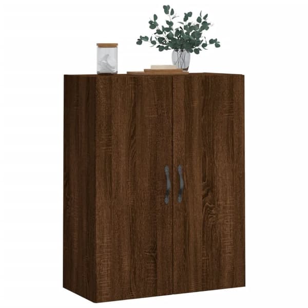 vidaXL vægskab 69,5x34x90 cm konstrueret træ brun egetræsfarve