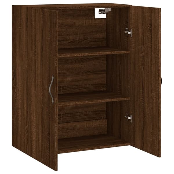 vidaXL Veggskap brun eik 69,5x34x90 cm konstruert tre