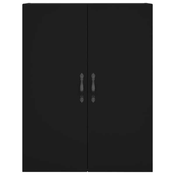 vidaXL Veggmontert skap svart 69,5x34x90 cm konstruert tre