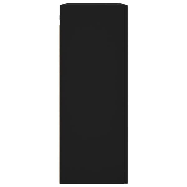 vidaXL Veggmontert skap svart 69,5x34x90 cm konstruert tre