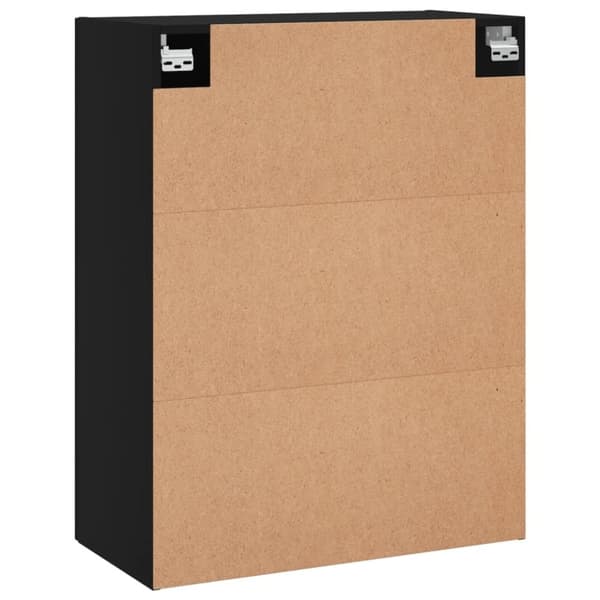 vidaXL Veggmontert skap svart 69,5x34x90 cm konstruert tre