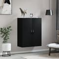 Miniatyrbilde 2 av 11: vidaXL Veggmontert skap svart 69,5x34x90 cm konstruert tre