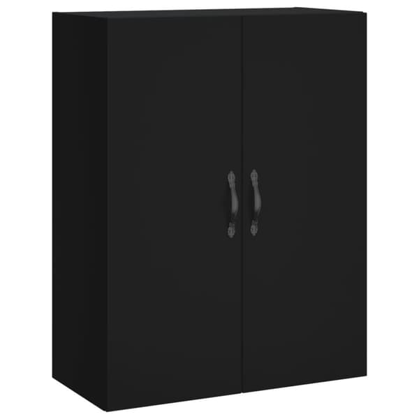vidaXL Veggmontert skap svart 69,5x34x90 cm konstruert tre