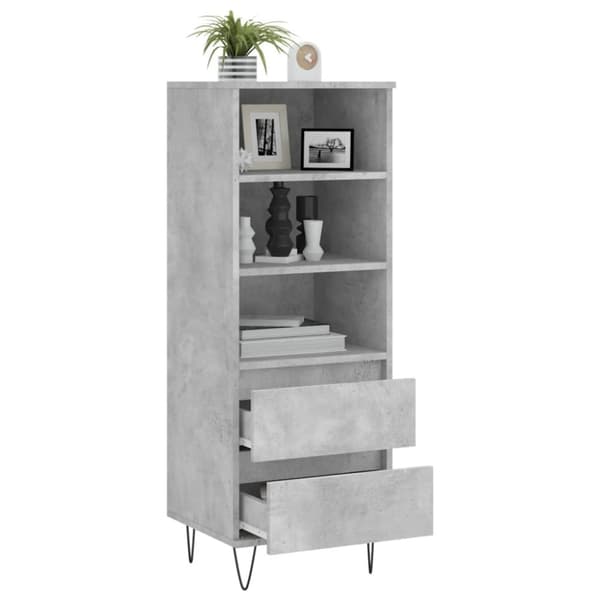 vidaXL skab 40x36x110 cm konstrueret træ betongrå