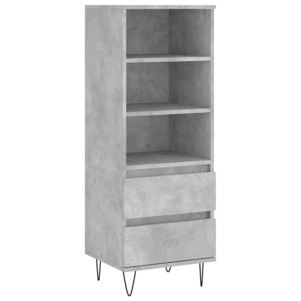 vidaXL skab 40x36x110 cm konstrueret træ betongrå