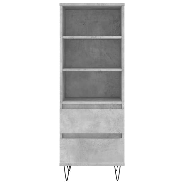 vidaXL Högskåp betonggrå 40x36x110 cm konstruerat trä