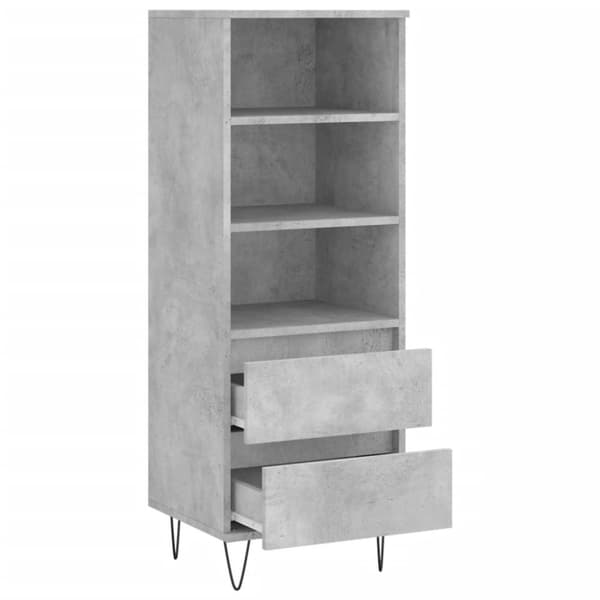 vidaXL Högskåp betonggrå 40x36x110 cm konstruerat trä
