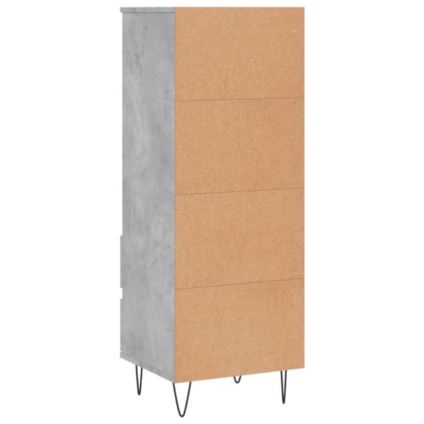vidaXL Högskåp betonggrå 40x36x110 cm konstruerat trä